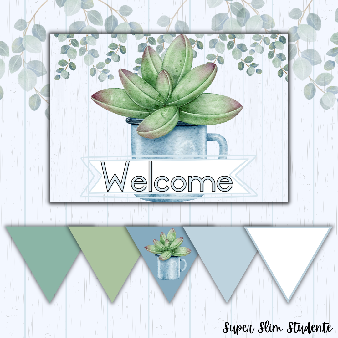Succulent Classroom Theme (English HL/FAL Version)