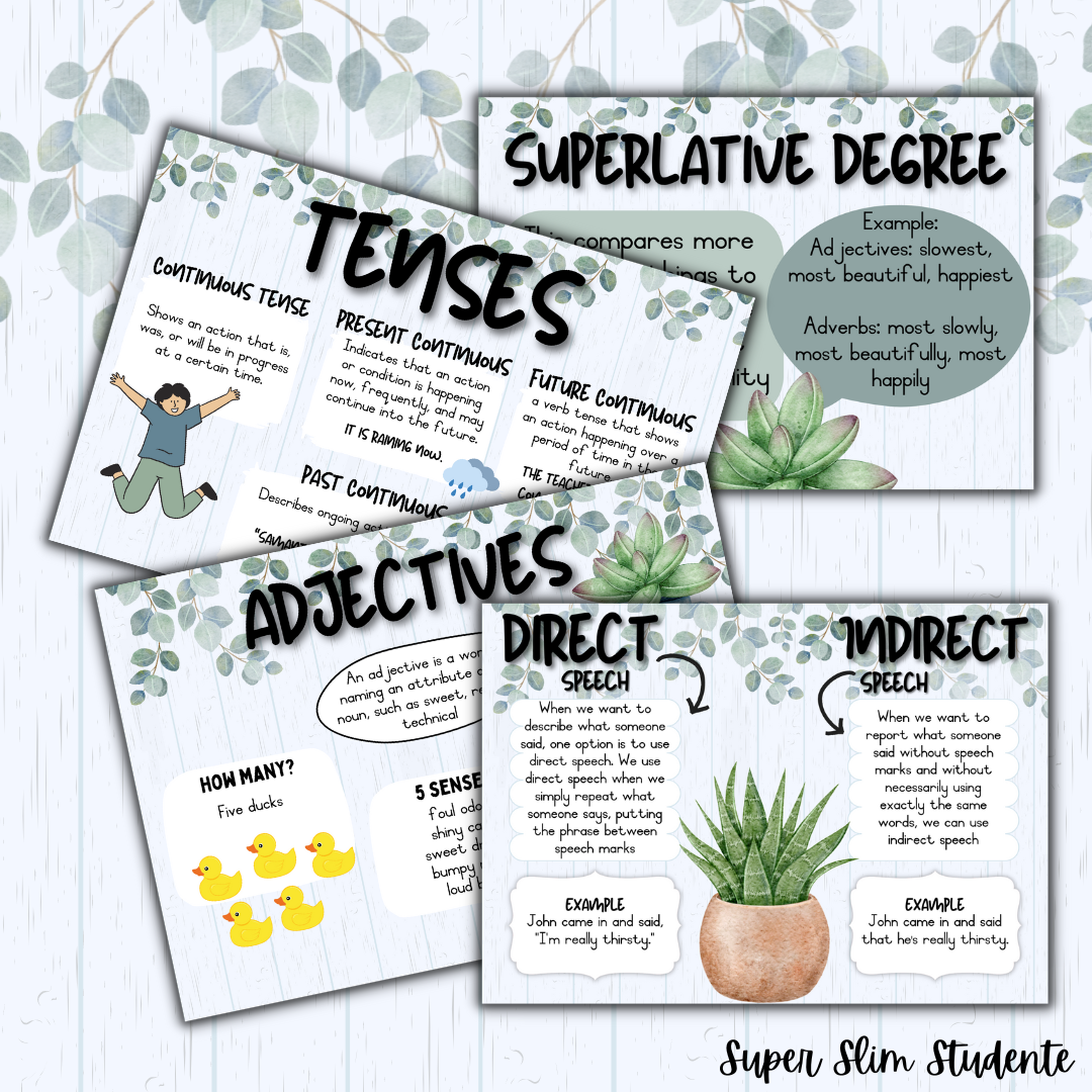 Succulent Classroom Theme (English HL/FAL Version)