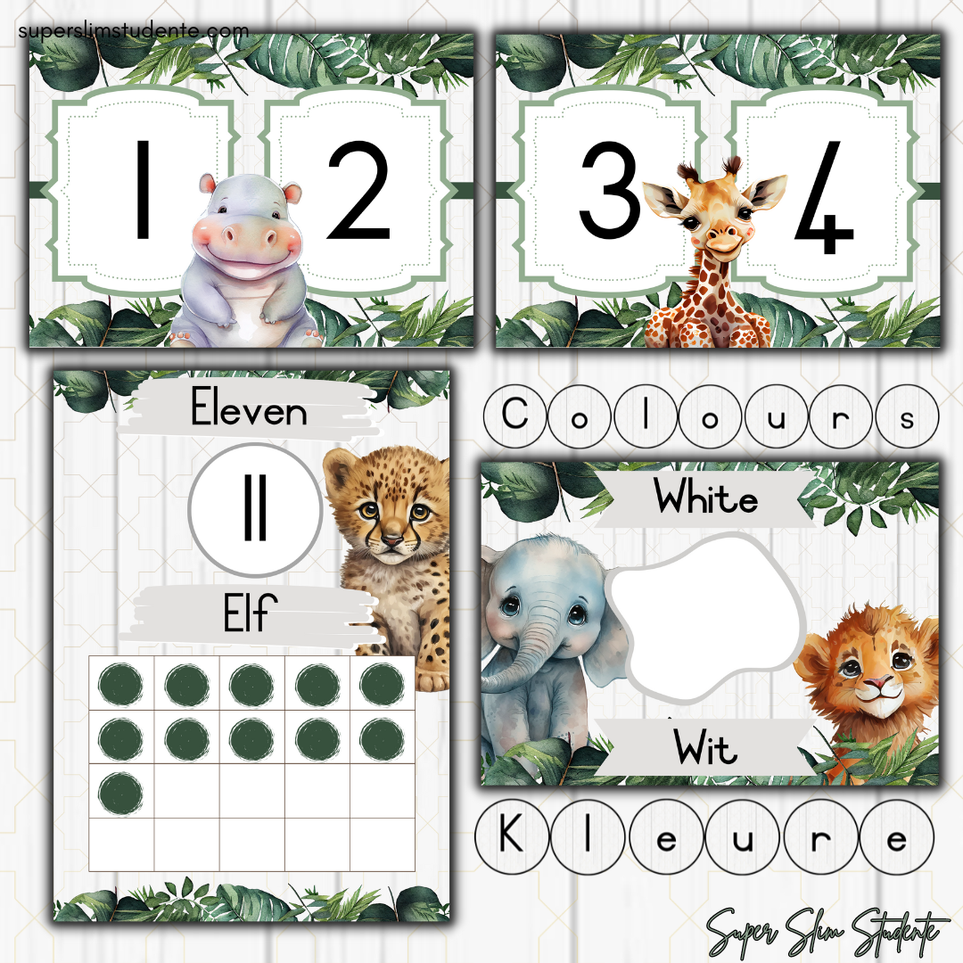 Wild Animals Classroom Theme (Bilingual Foundation Phase)