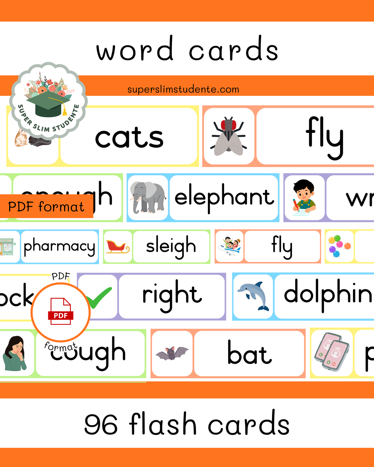 96 Word Cards Flashcards