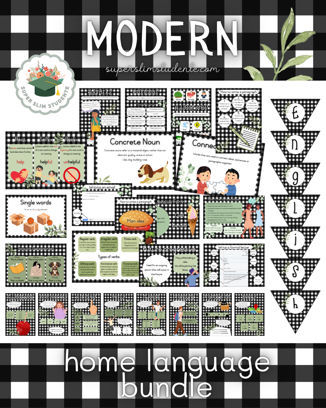 Modern Theme / English Home Language Bundle