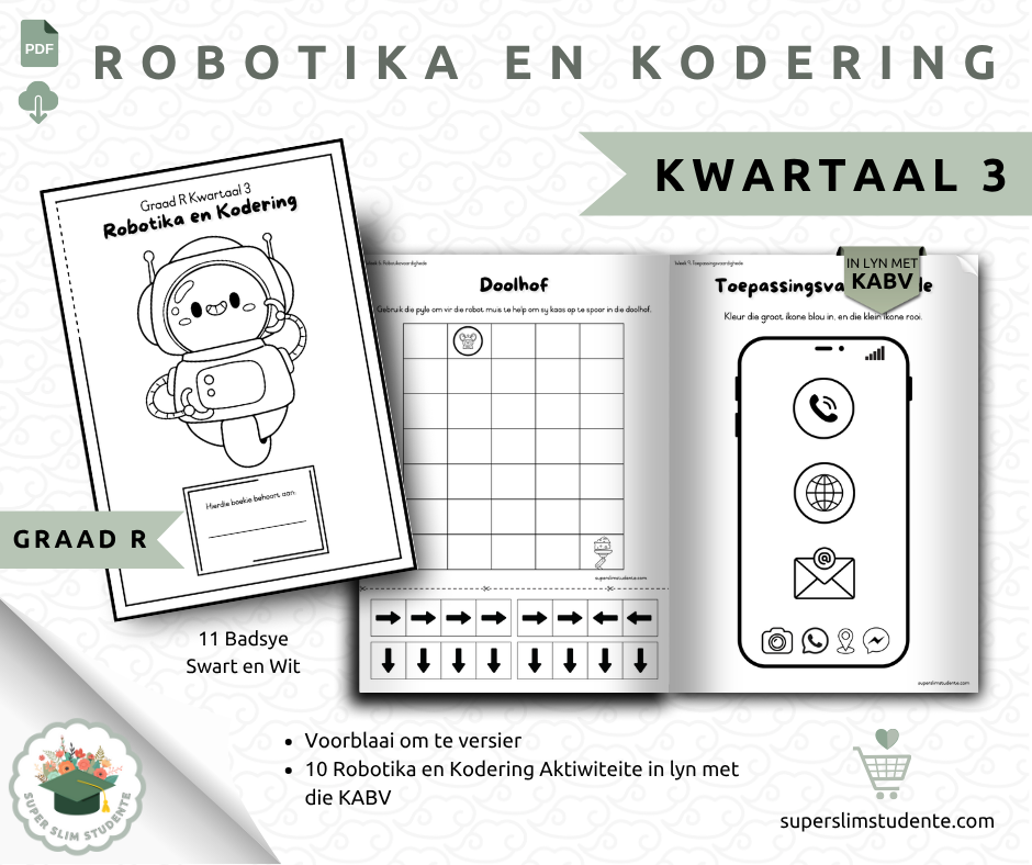 Gr. R Term 3 Workbook: Robotics & Coding (Choose Language)