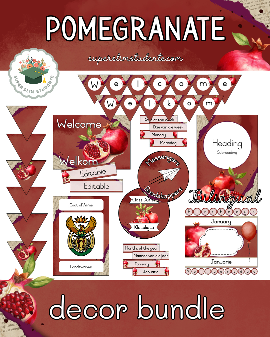 Pomegranate Theme / Decor Bundle