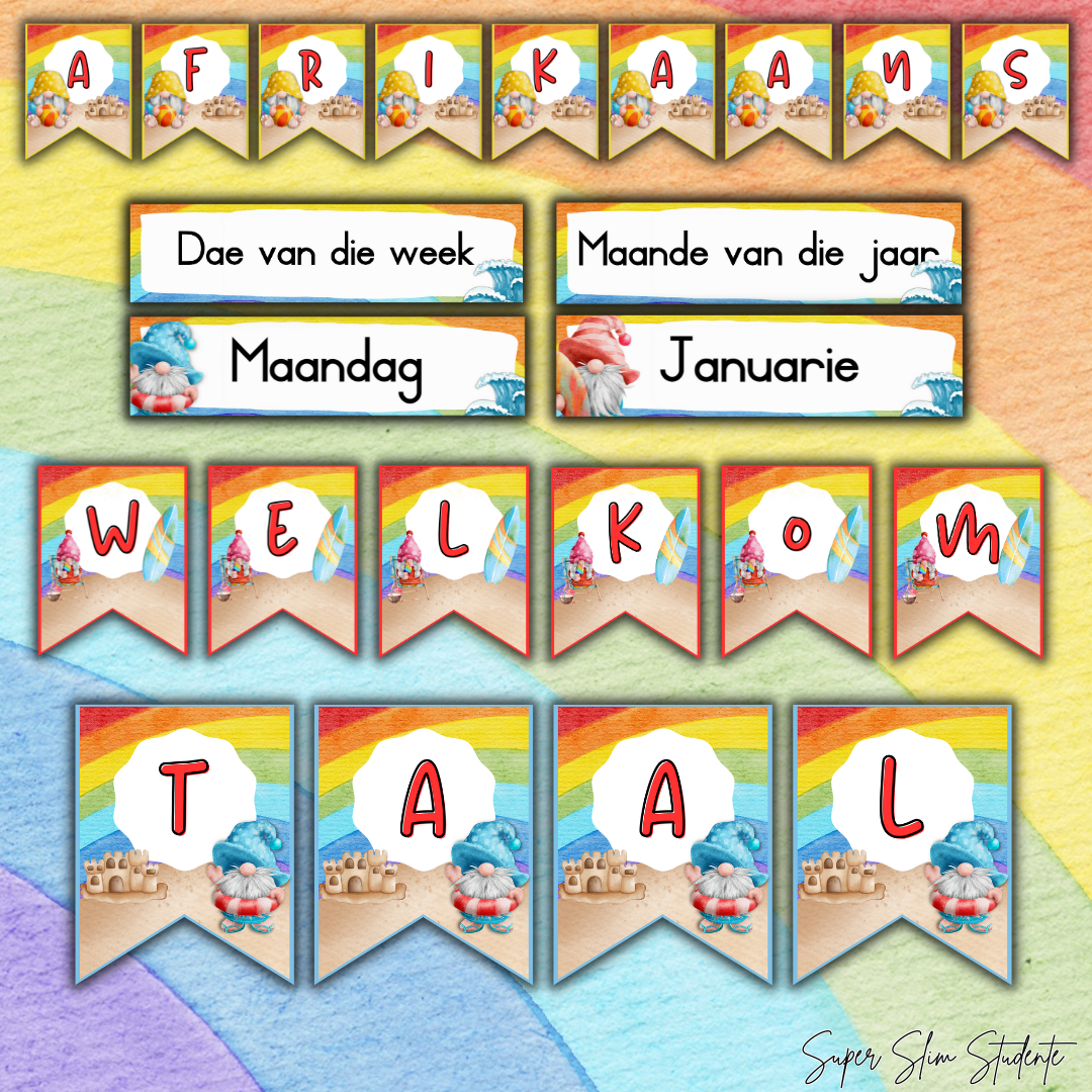 Reenboog Surf Dwergie Klaskamertema (Afrikaans HL/FAL Weergawe)