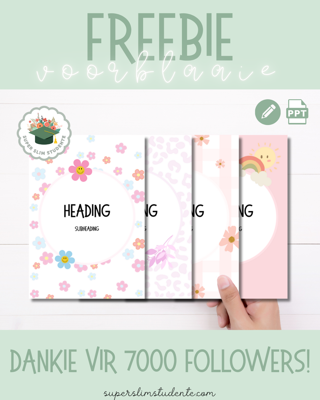 FREEBIE: Editable Cover Pages/Voorblaaie