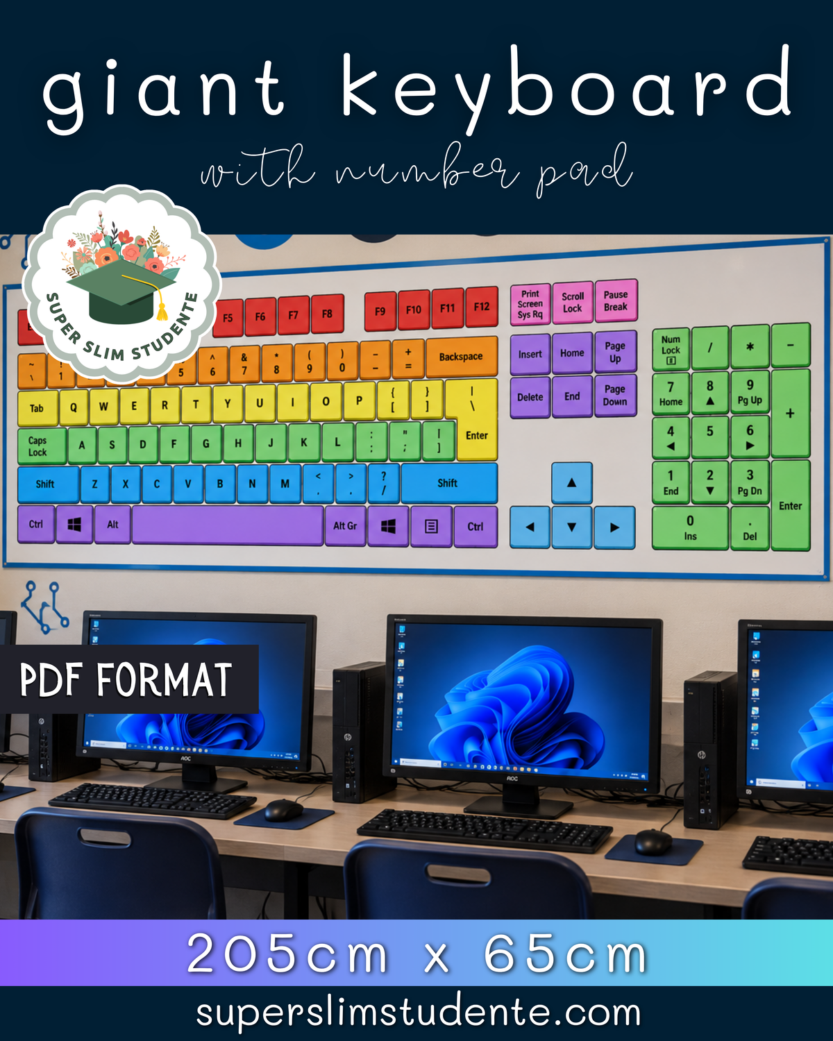 Giant Keyboard With Number Pad
