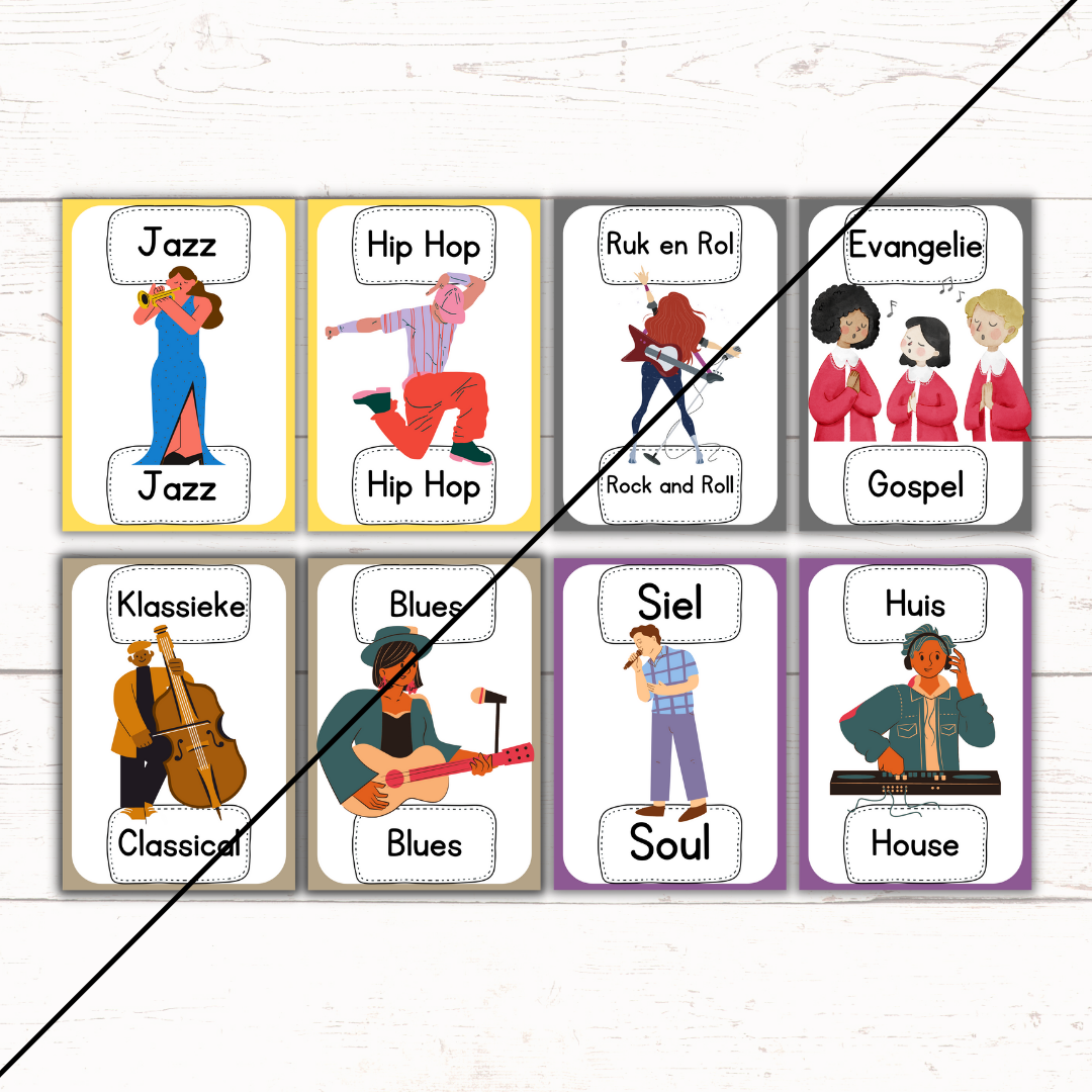 Musiek / Music Bilingual Flashcards