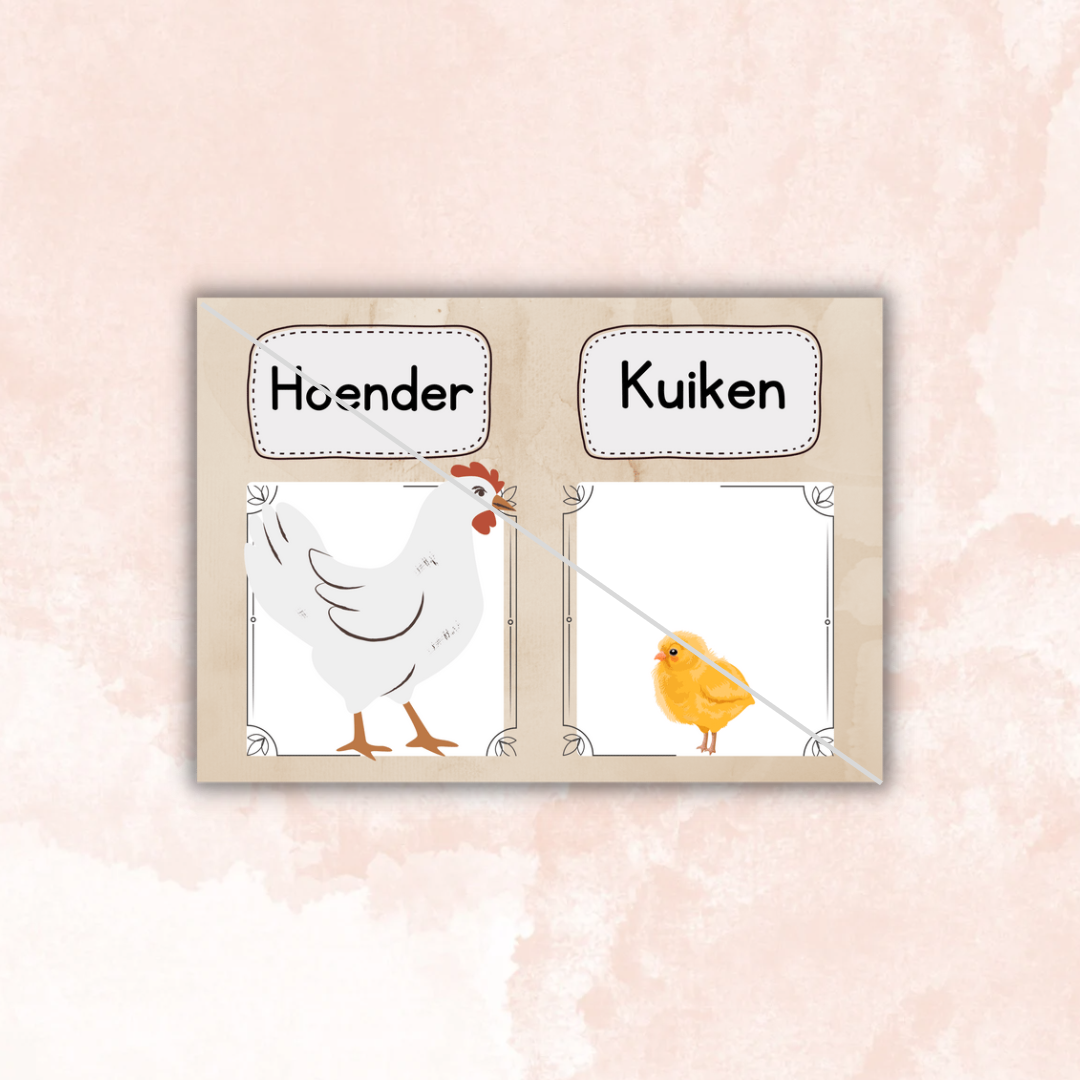 Farm animals and their young