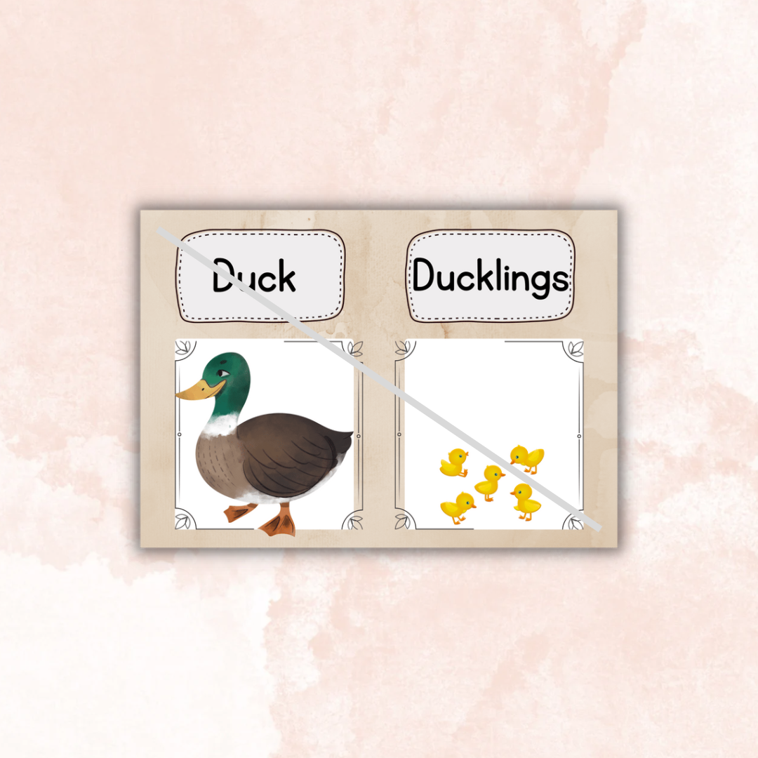 Farm animals and their young