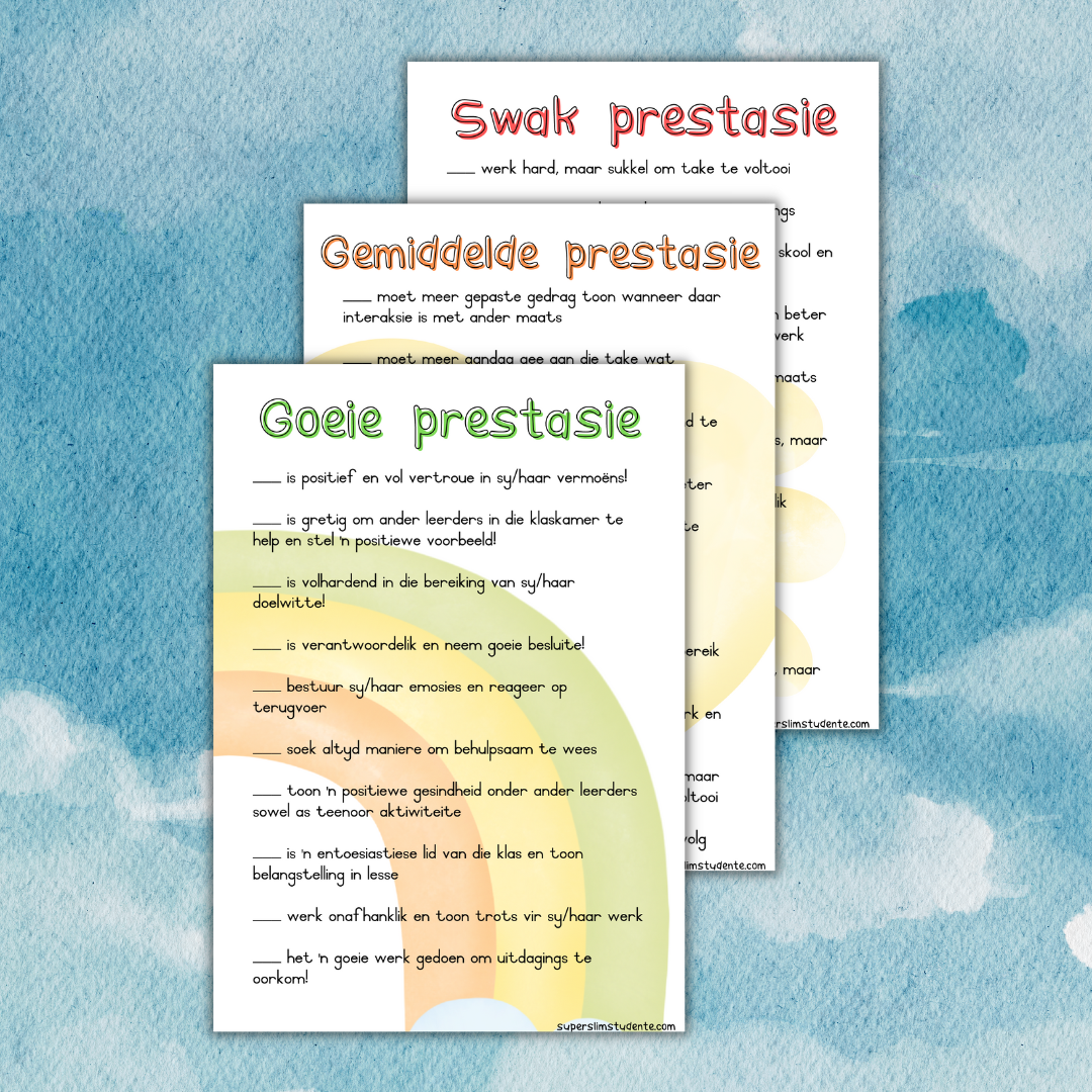 Preschool Report Comments