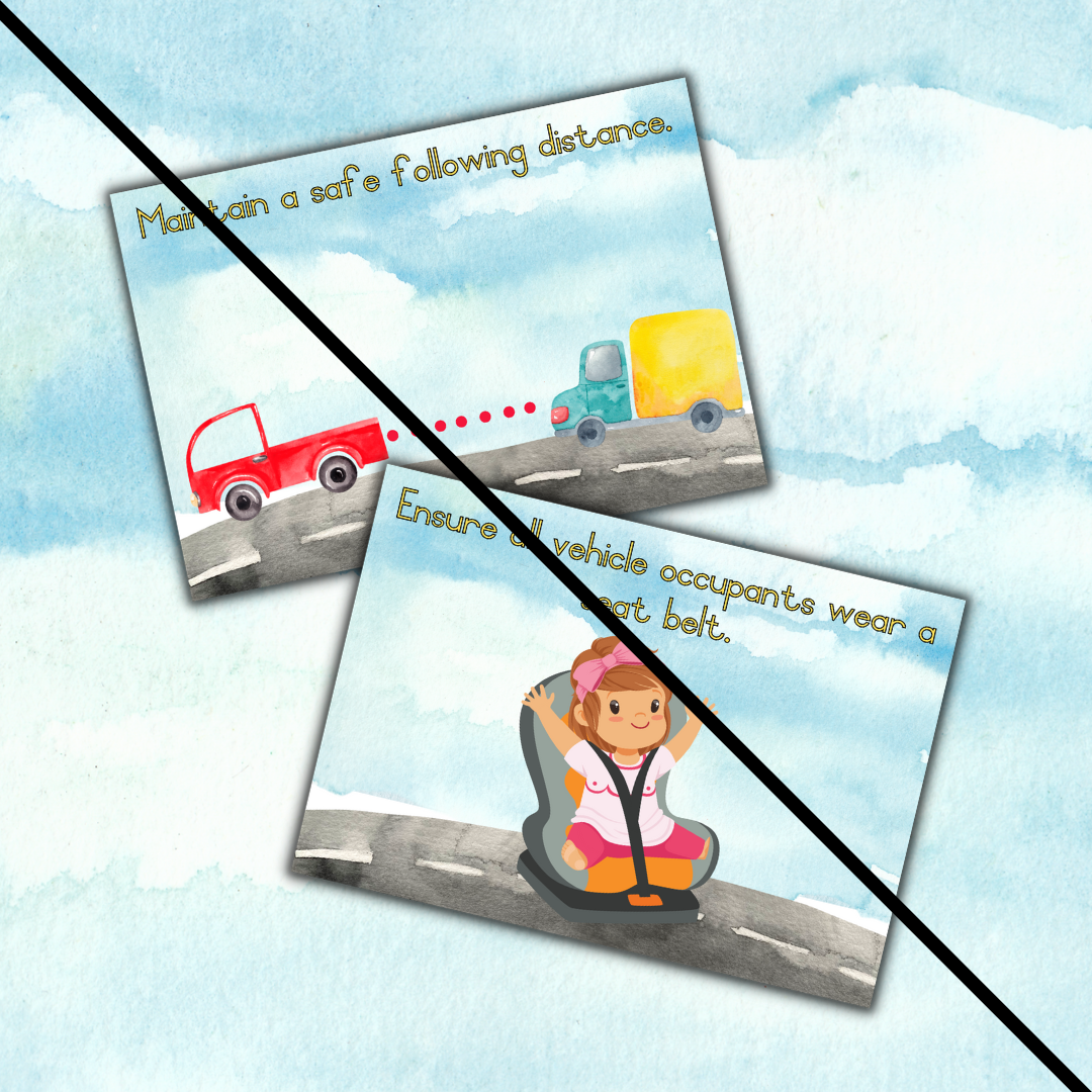 Road safety theme posters