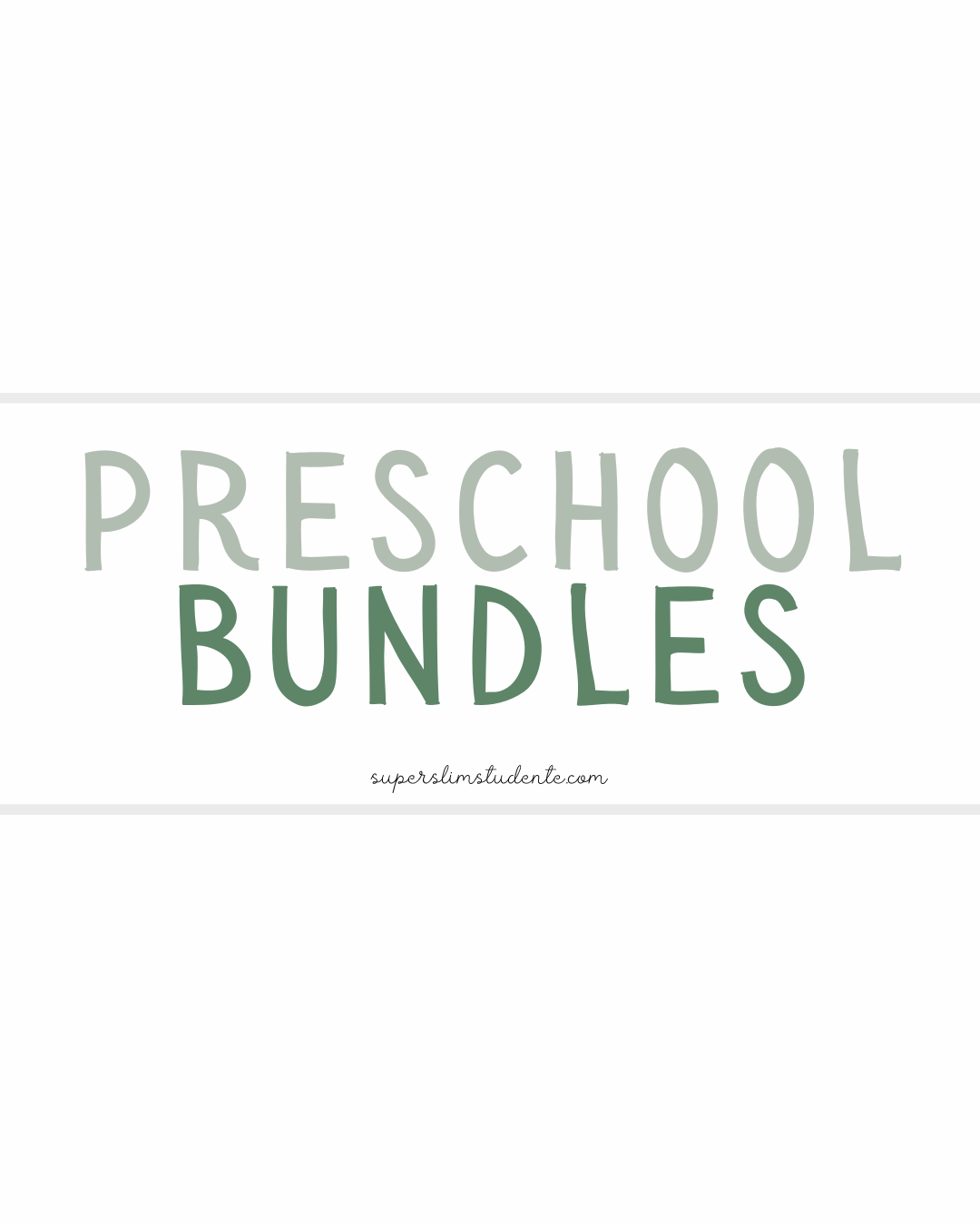 Preschool Bundles