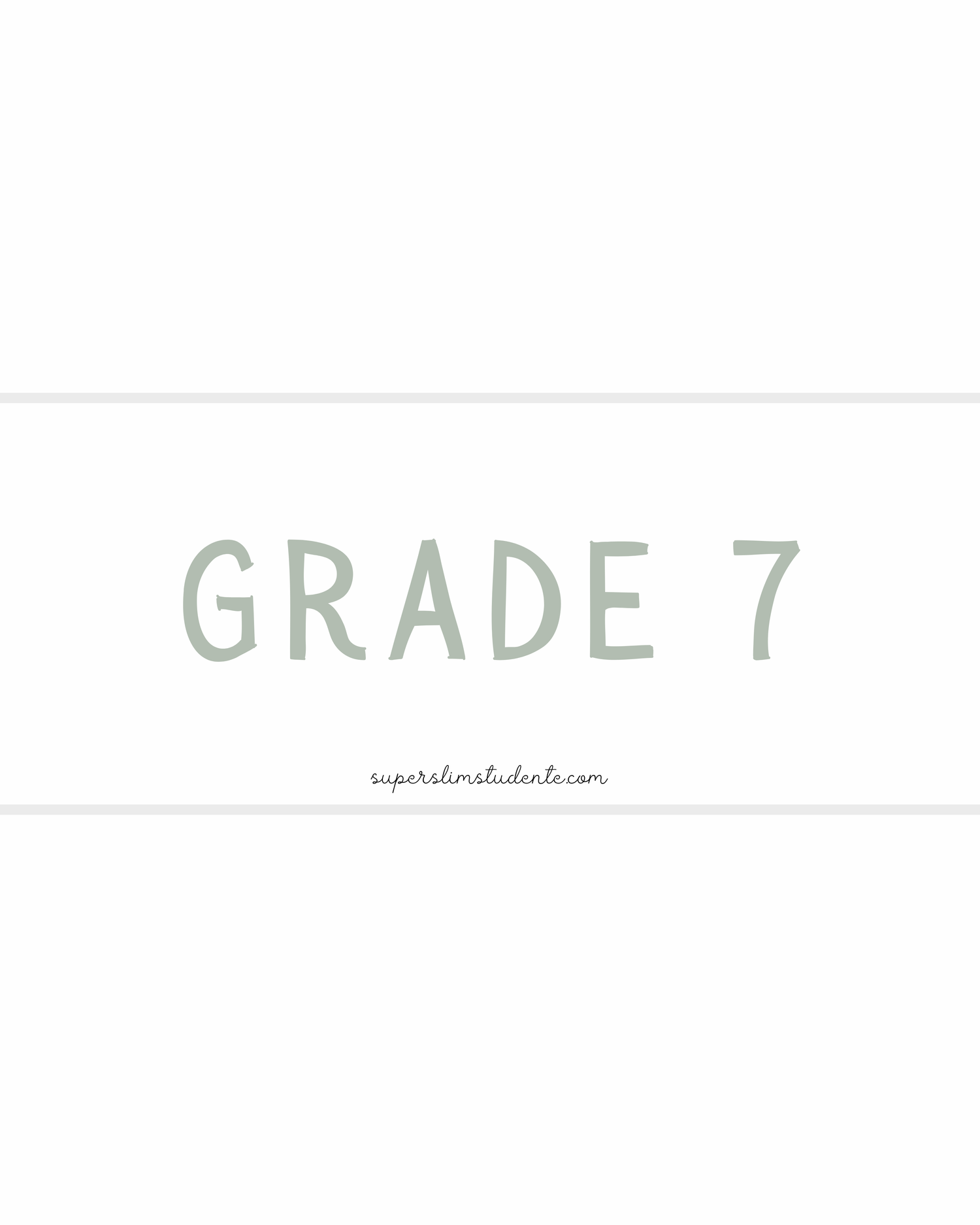 Grade 7 Workbooks