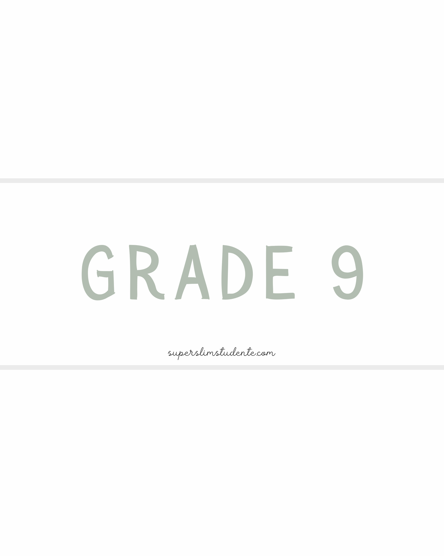 Grade 9 Workbooks
