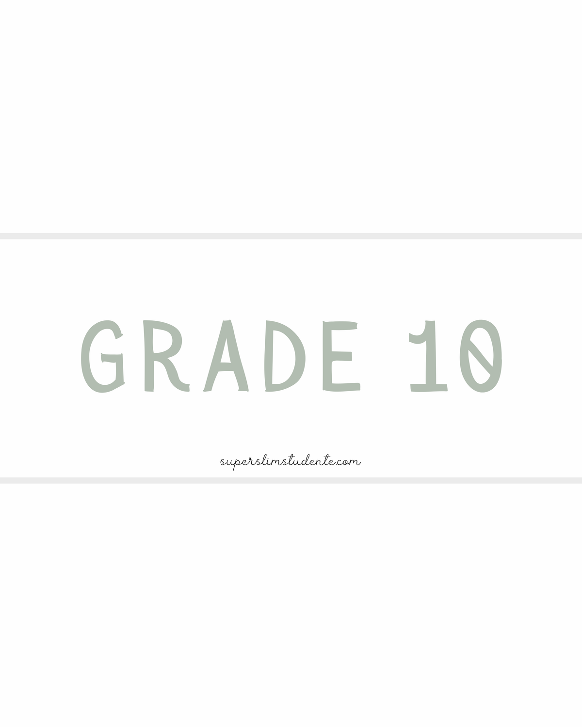 Grade 10 Workbooks