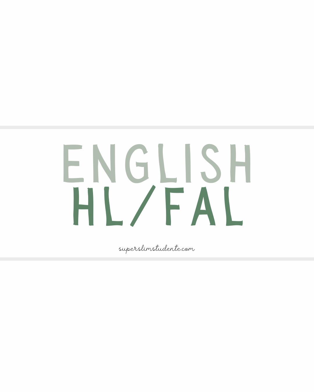 English HL/FAL Bundles