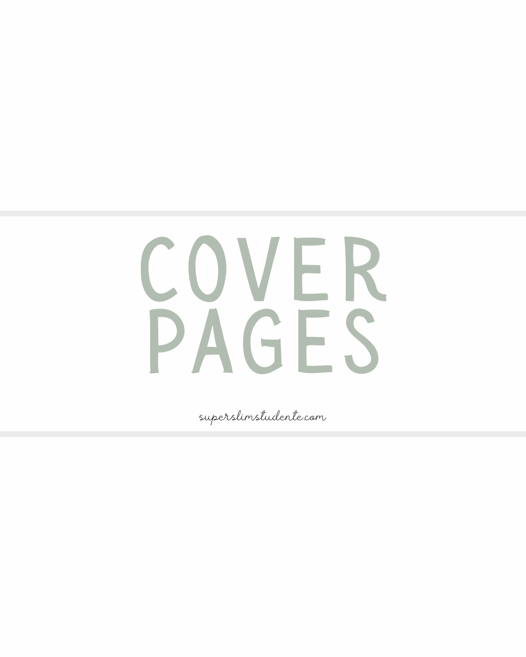 Cover Pages