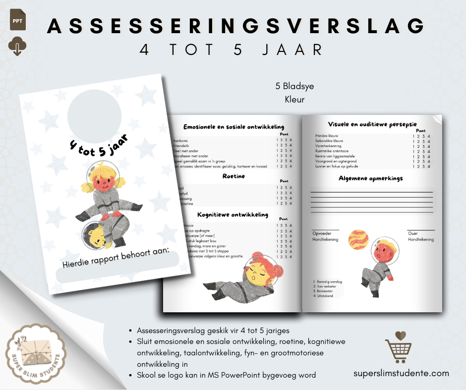 Report Card: 4 to 5 Years [Choose Language]