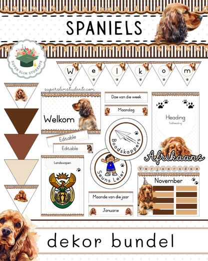 Spaniels Theme / Decor Bundle [Choose Language]