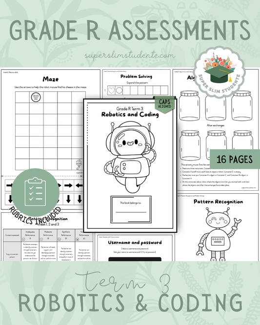 Gr. R Term 3 Assessment: Robotics & Coding [Choose Language]