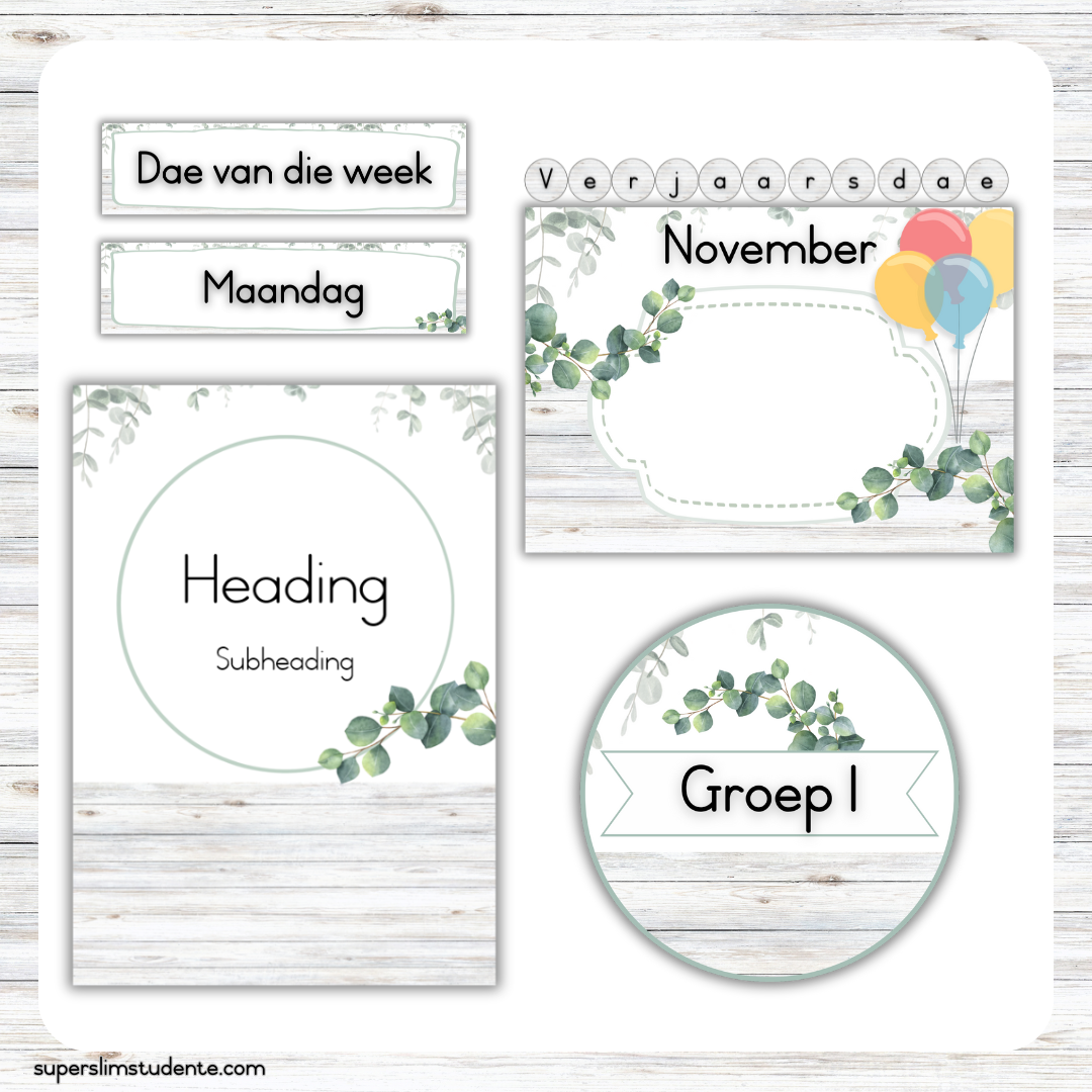 Eucalyptus Classroom Theme (Foundation Phase)