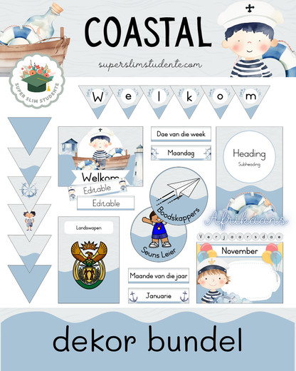 Coastal Theme / Decor Bundle [Choose Language]
