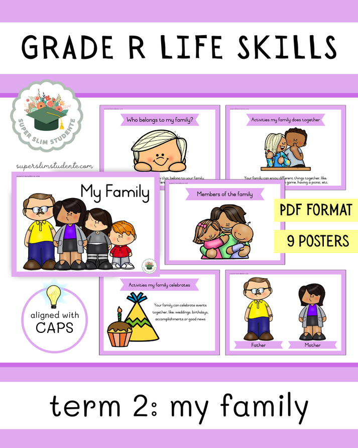 Grade R Term 2: My Family [Choose Language] – Super Slim Studente