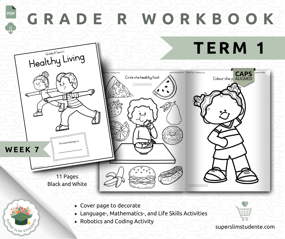 Gr. R Term 1 Workbook: Healthy Living [Choose Language]