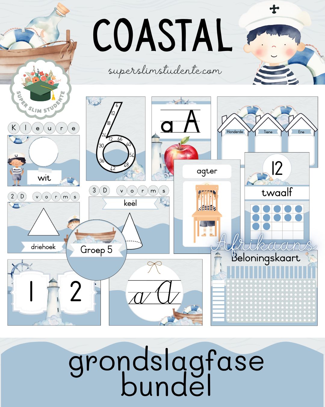 Coastal Theme / Foundation Phase Bundle [Choose Language]