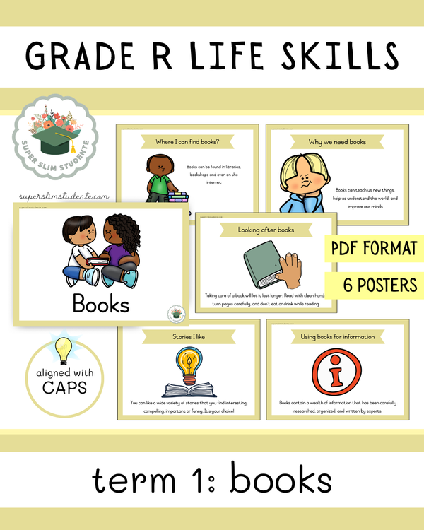 Grade R Term 1: Books [Choose Language] – Super Slim Studente