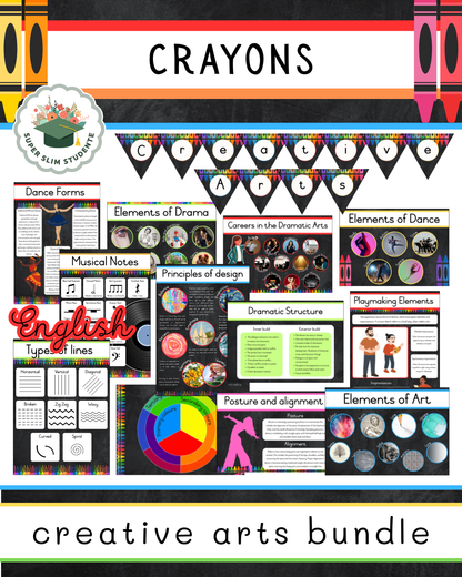 Crayons Theme / Creative Arts Bundle [Choose Language]