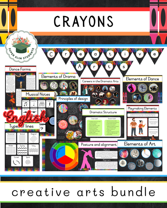 Crayons Theme / Creative Arts Bundle [Choose Language]