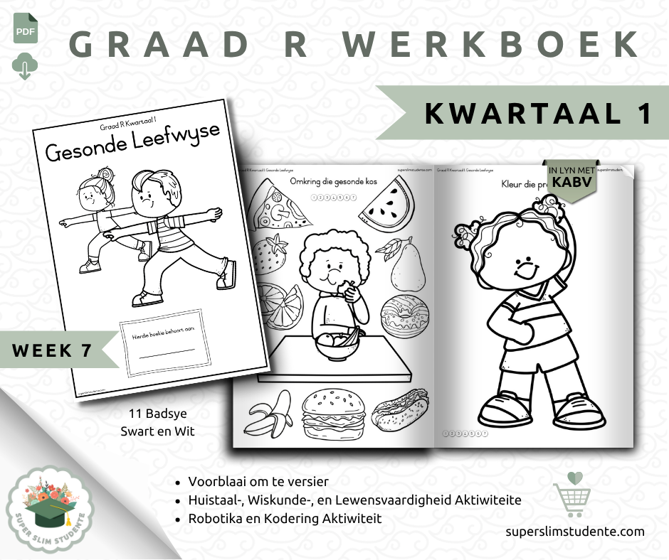 Gr. R Term 1 Workbook: Healthy Living [Choose Language]