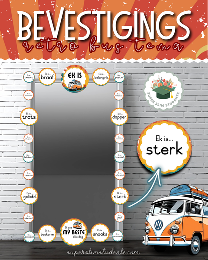 Affirmations: Retro Bus Theme [Choose Language]