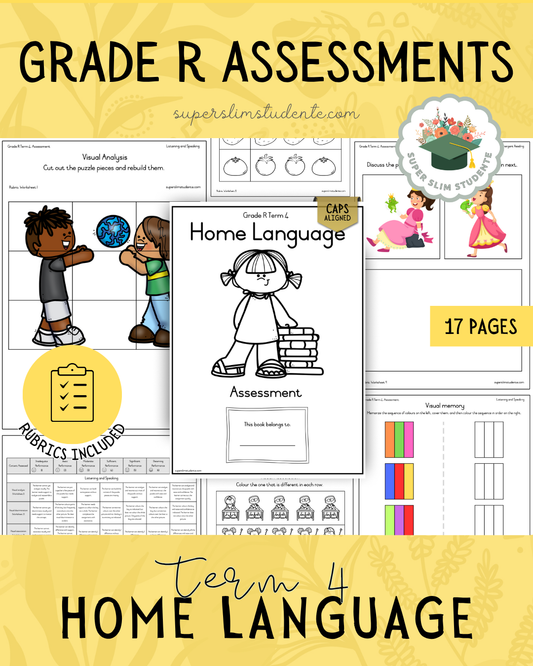 Grade R Term 4: Home Language Assessments [Choose Language]