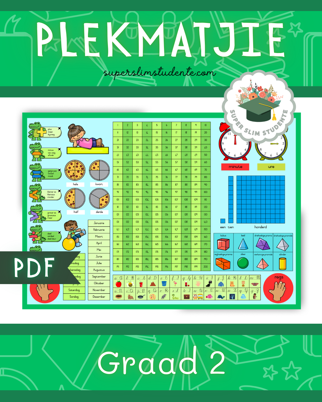 Grade 2 Placemat [Choose Language]