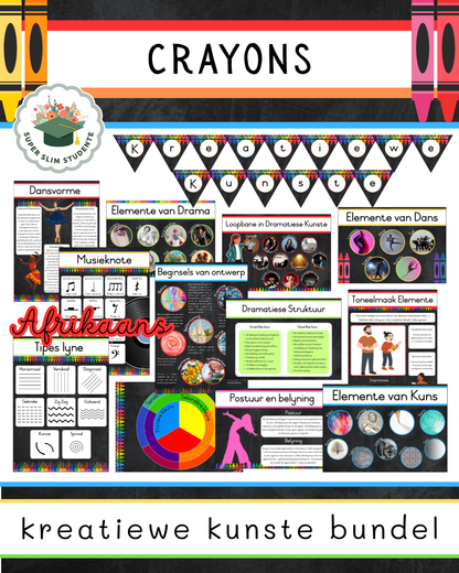 Crayons Theme / Creative Arts Bundle [Choose Language]