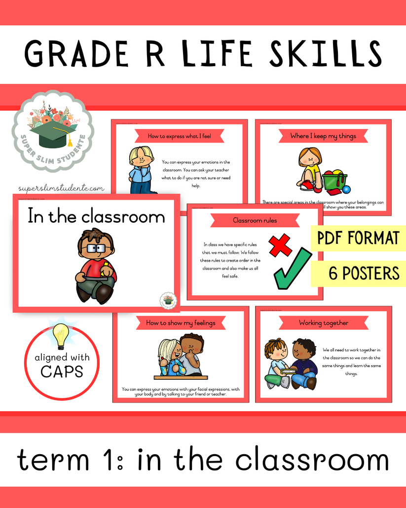 Grade R Term 1: In The Classroom [Choose Language] – Super Slim Studente