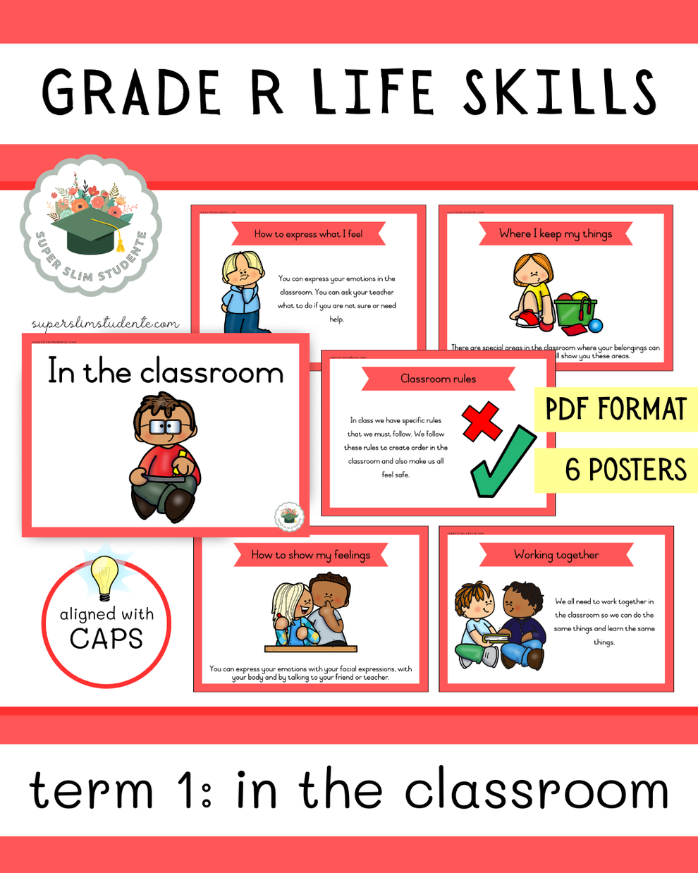 Grade R Term 1: In The Classroom [Choose Language] – Super Slim Studente