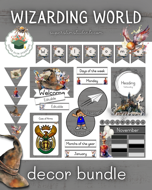 Wizarding World Theme / Decor Bundle [Choose Language]