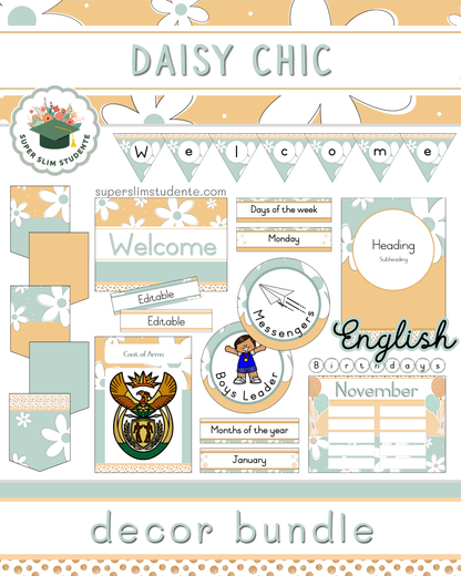 Daisy Chic Theme / Decor Bundle [Choose Language]