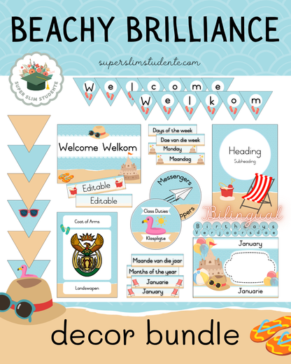 Beachy Brilliance Theme / Decor Bundle [Choose Language]