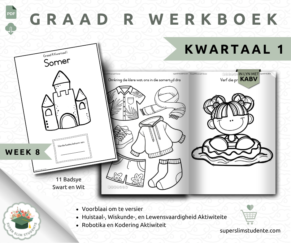 Gr. R Term 1 Workbook: Summer [Choose Language]