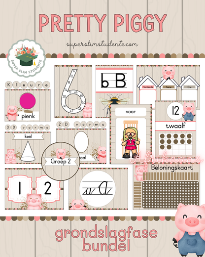Pretty Piggy Theme / Foundation Phase Bundle [Choose Language]
