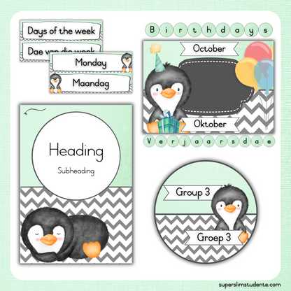 Mint Penguin Classroom Theme (Foundation Phase)