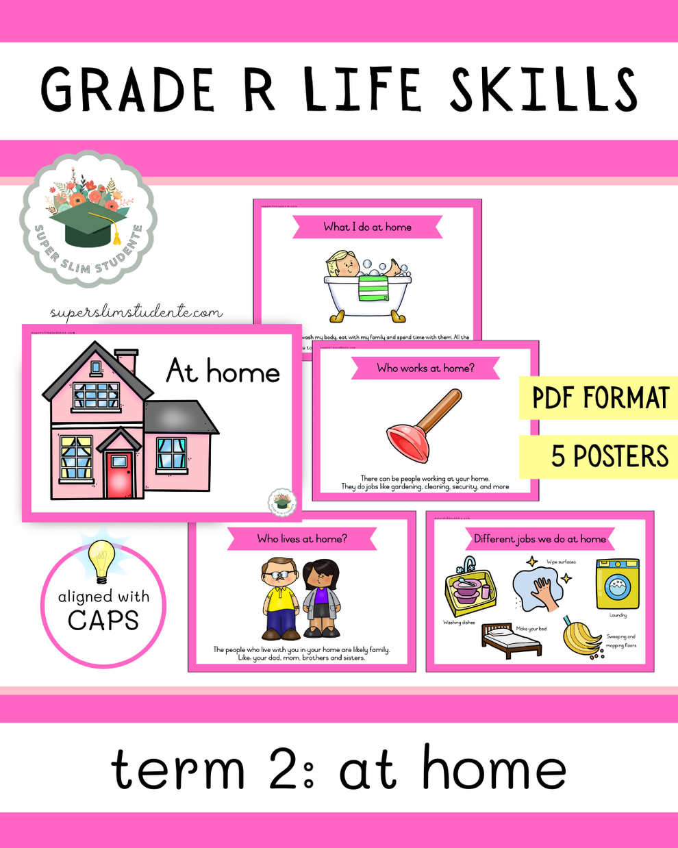 Grade R Term 2: At Home [Choose Language] – Super Slim Studente