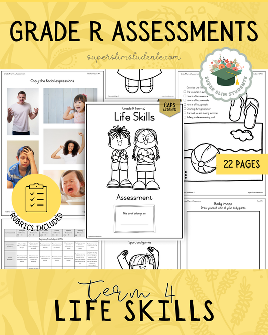 Grade R Term 4: Life Skills Assessments [Choose Language]
