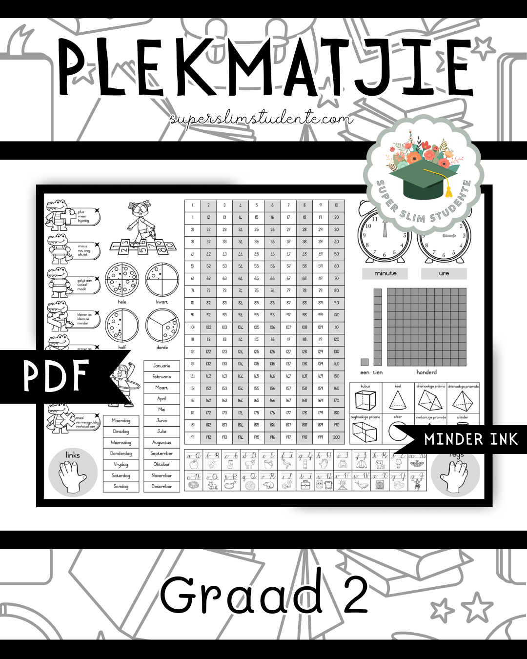 Grade 2 Placemat [Choose Language]