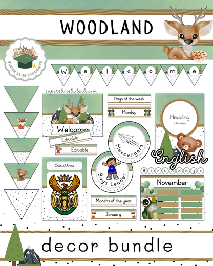 Woodland Theme / Decor Bundle [Choose Language]