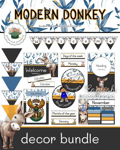 Modern Donkey Theme / Decor Bundle [Choose Language]